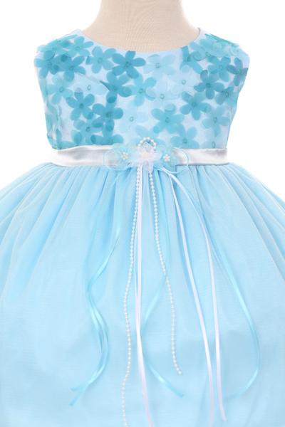 Dress - 3D Chiffon Flower Mesh Dress