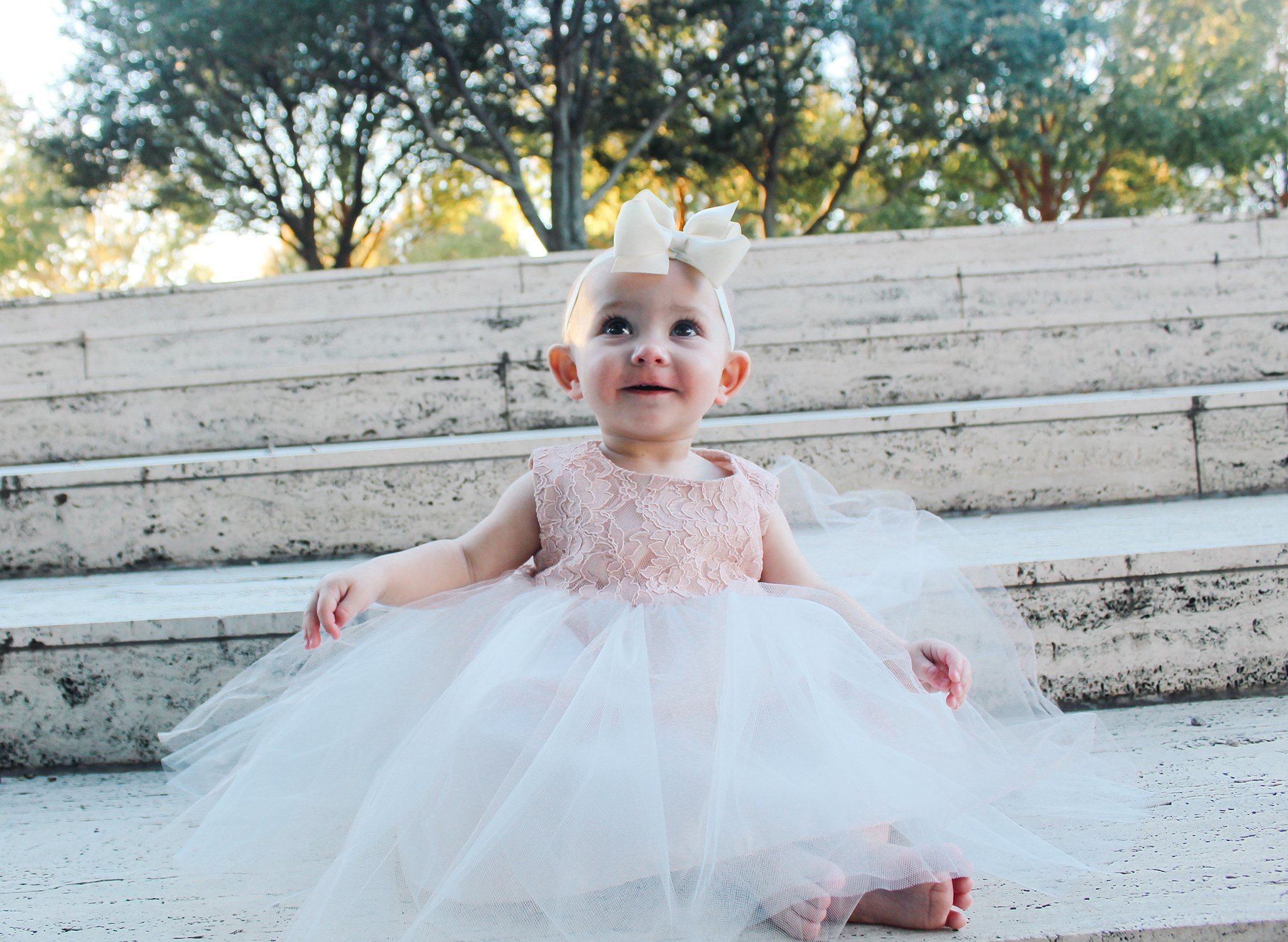 Blush pink 2024 baby dress