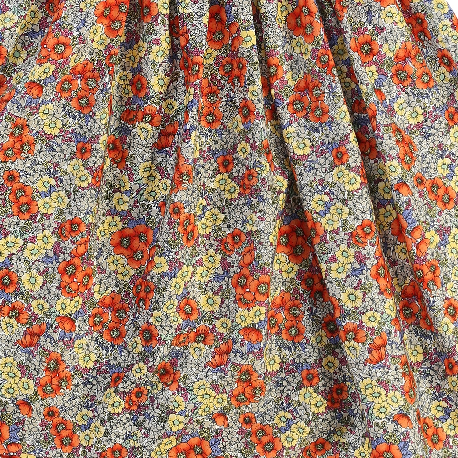 Dress - Boho Floral Print Cotton Dress With Bow