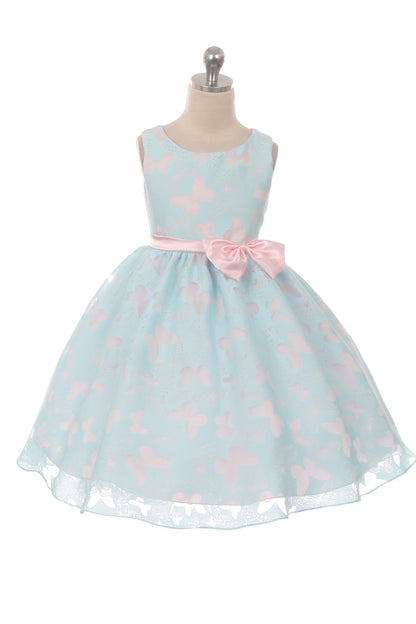 Dress - Butterfly Burnout Organza Girl Dress