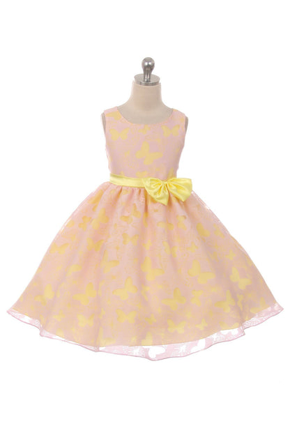 Dress - Butterfly Burnout Organza Girl Dress