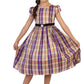 Dress - Classic Plaid Sleeve Dress
