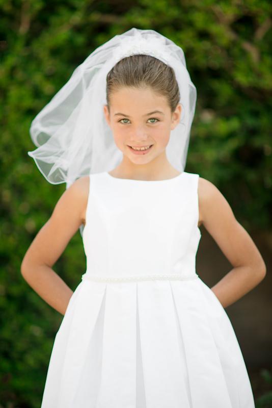 Classic Pleated Girl Dress 6 / White Classic Pleated Girl Dress 6 / White