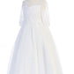 Dress - Embroidery Mesh Half Sleeve Dress