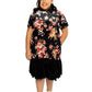 Dress - Floral Hoodie Ruffle Plus Size Girl Dress