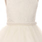 Dress - Lace Dress W/ Thick Pearl Trim