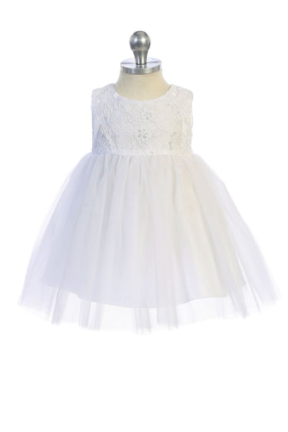 Dress - Lace Illusion Baby Dress