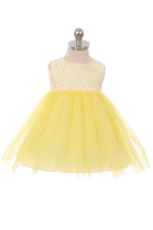 Dress - Lace Illusion Baby Dress