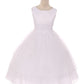 Dress - Lace Trim Long Tulle Dress