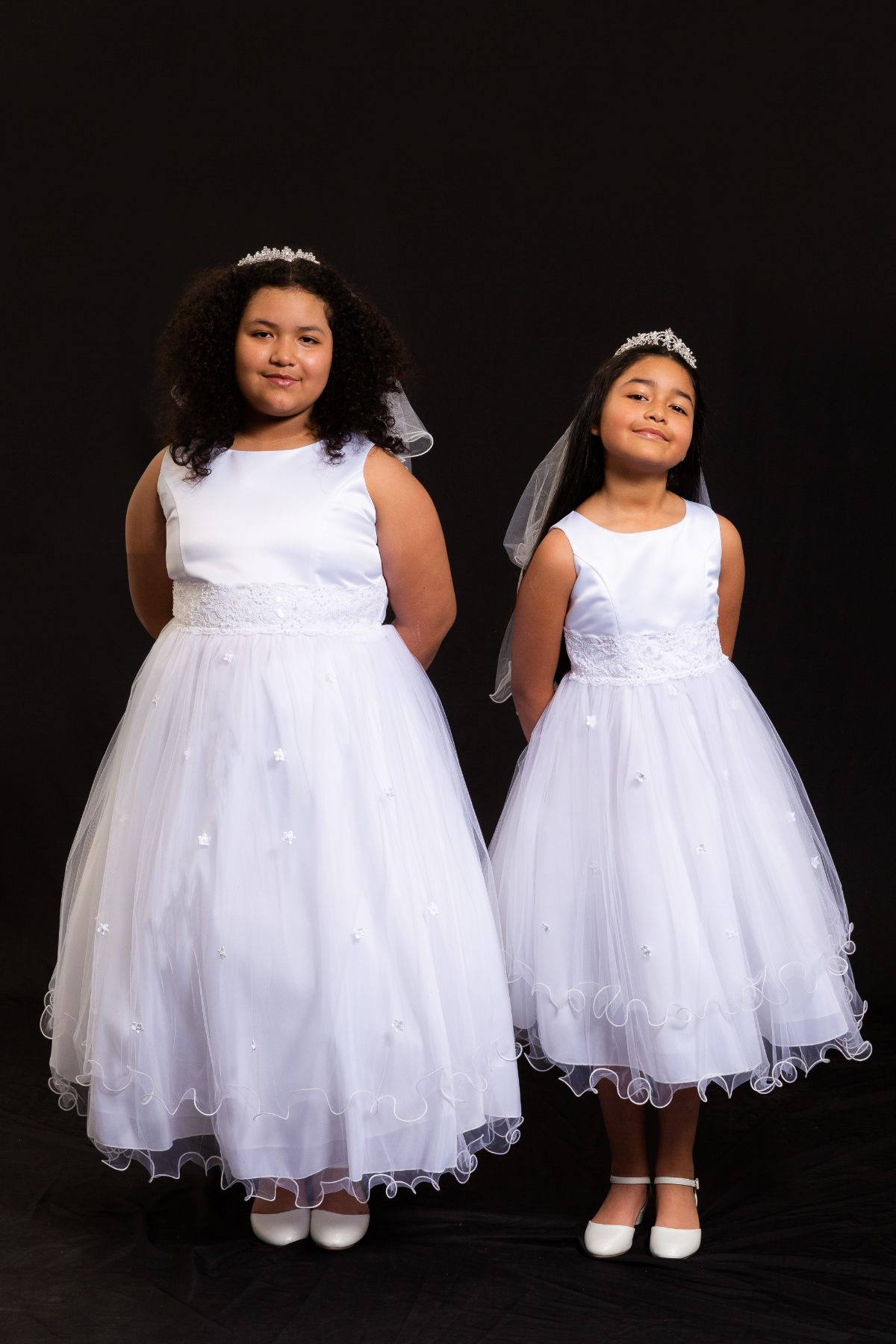 Lace Trim Long Tulle Plus Size Girl Dress