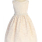 Dress - Lace V Back Bow Plus Size Dress W/ Thick Pearl Trim