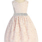 Dress - Lace V Back Bow Plus Size Dress W/ Thick Rhinestone Trim