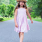 Dress - Pink Daisy Cotton Shoulder Tie Dress