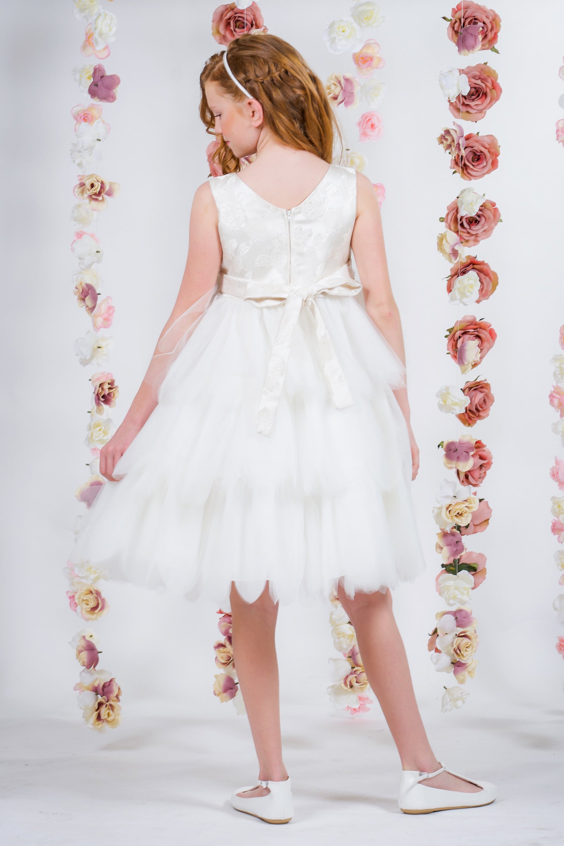 Dress - Rose Brocade 10 Layer Illusion Dress