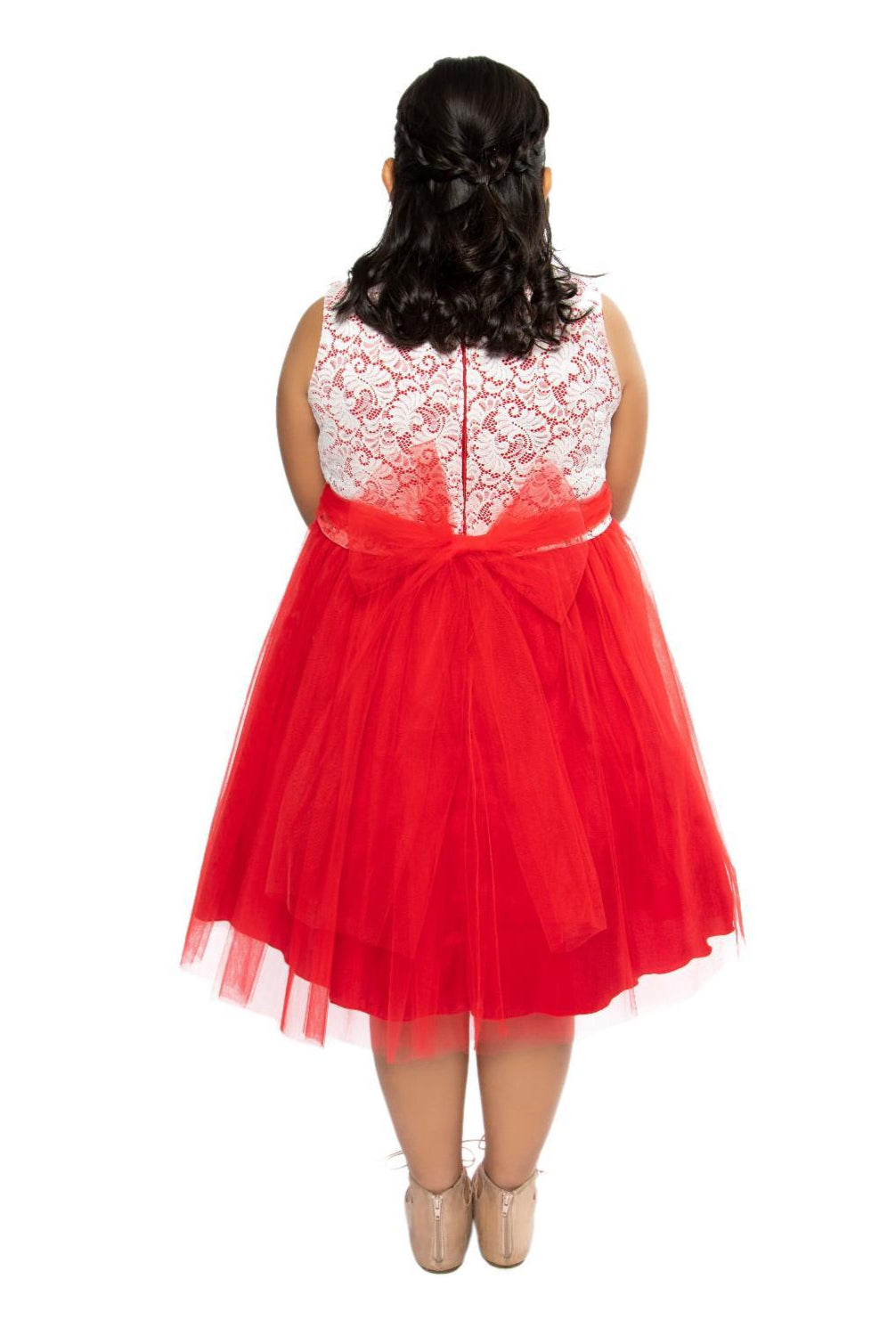 Stretch Lace & Tulle Girls Plus Size Dress