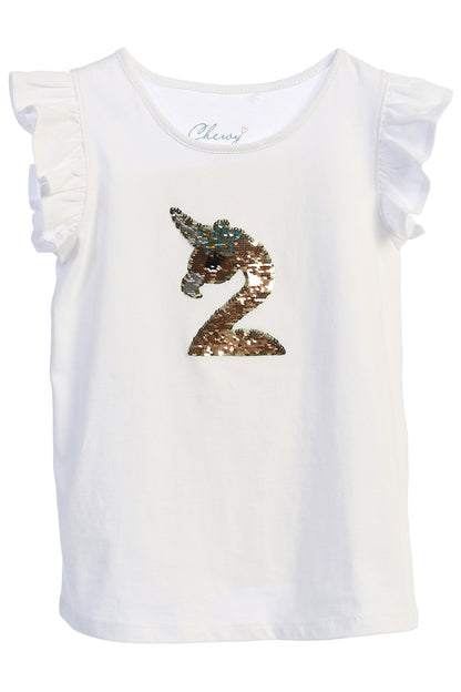 Shirt - Flamingo-corn Flip Sequin Shirt