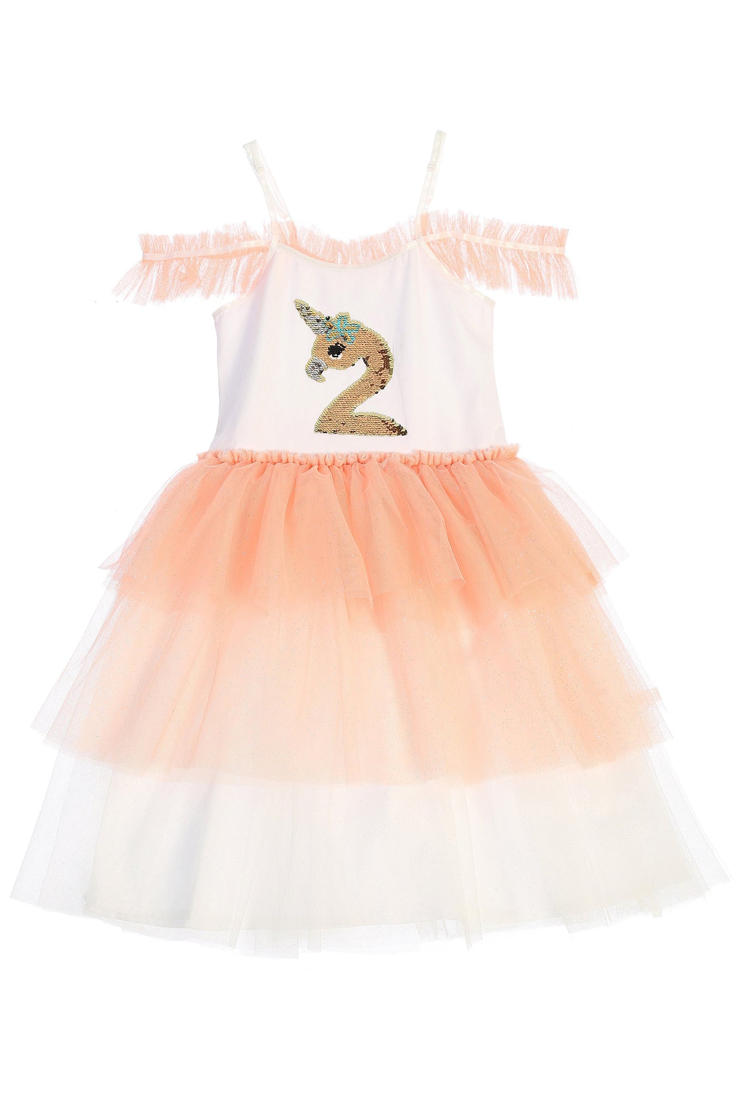 Tutu Dress - Flamingo-corn Flip Sequin Tutu Dress